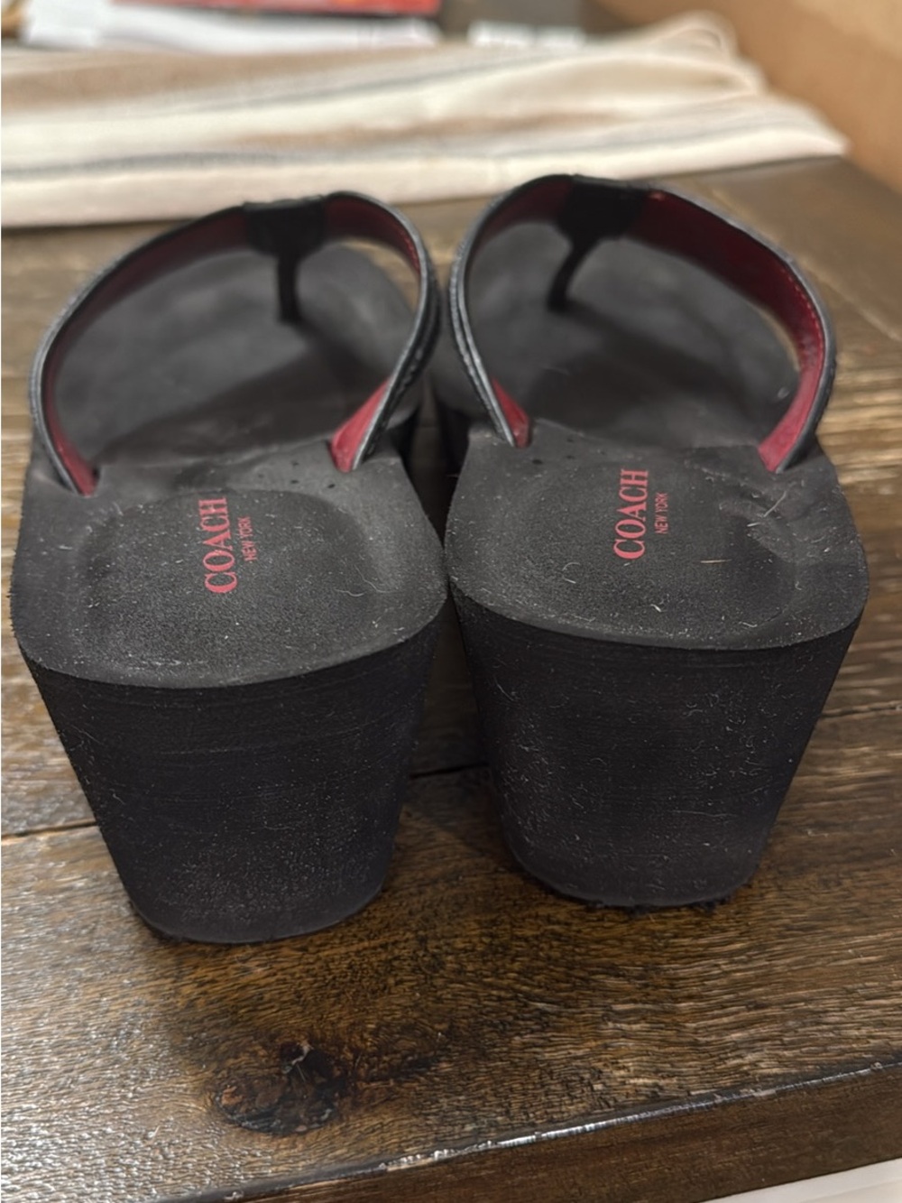Coach Wedge Flip Flops 8.5 - Picture 5 of 7